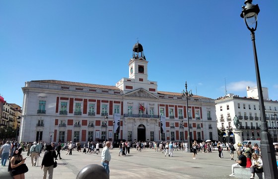 The Real Casa de Correos and its clock tower on Puerta del Sol