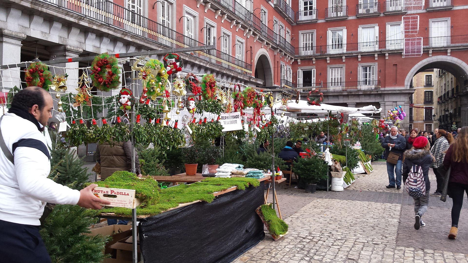 Plaza Mayor in Madrid at Christmas time