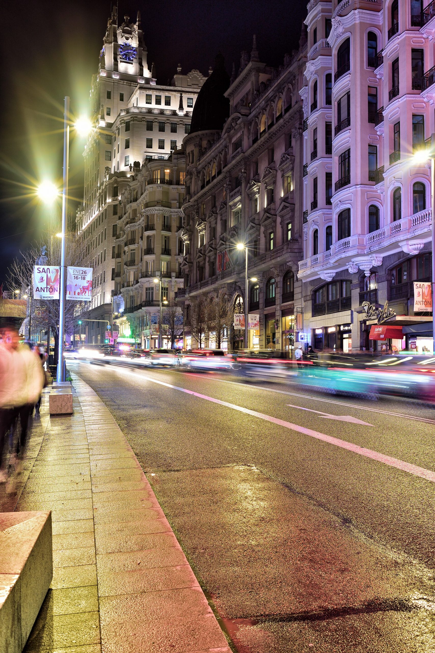 Gran Via - Madrid - January 2026 01.jpg — illustrating How Do You Spend a Day in Madrid With Children?