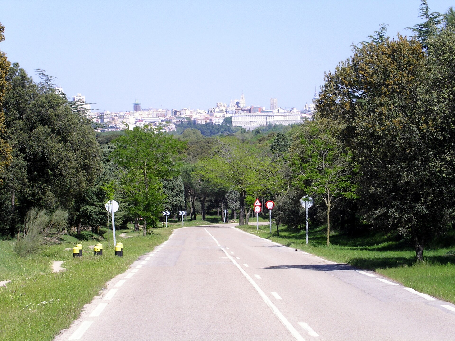 The Madrid skyline seen from the Casa de Campo