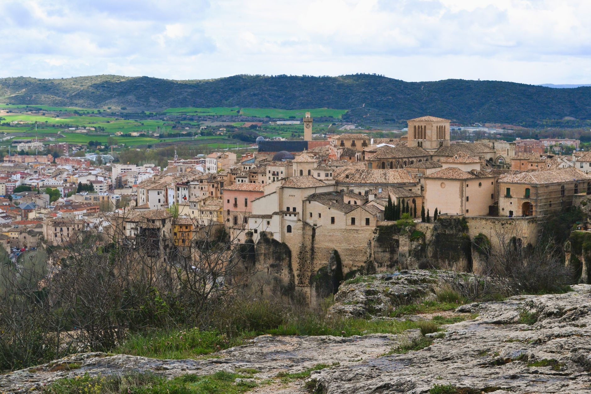 Stunning view of Cuenca's medieval architecture and landscape in Castilla-La Mancha, Spain. — illustrating Is Cuenca a Day Trip From Madrid, or an Overnight?