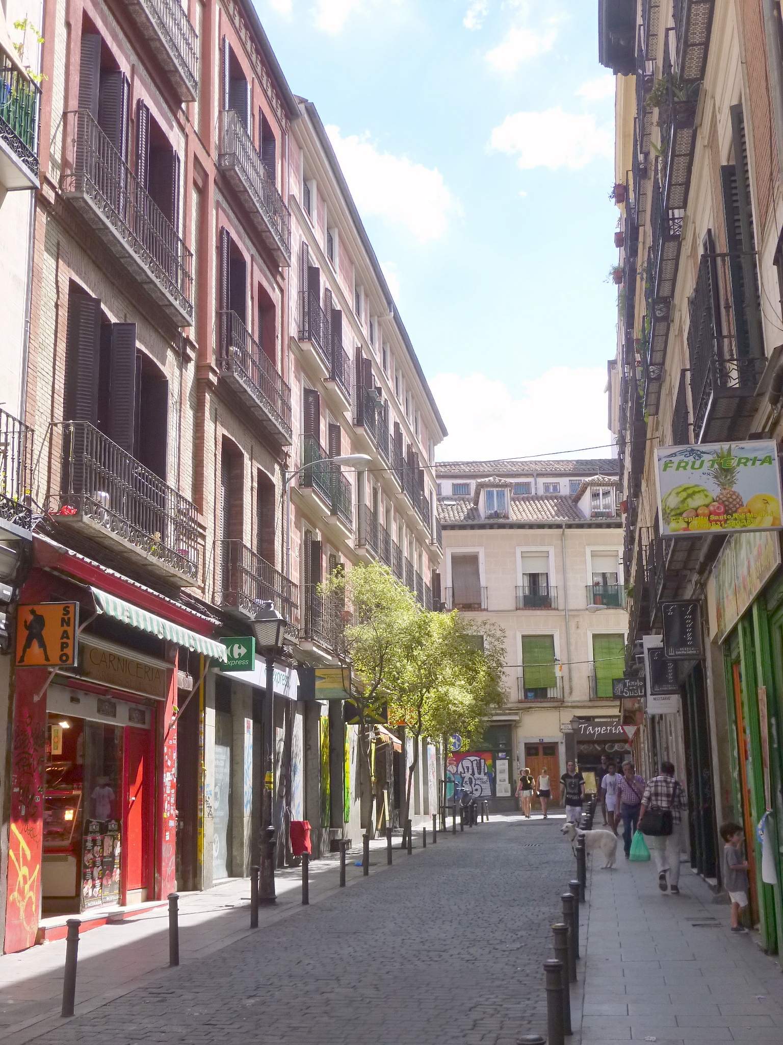 Street scene in the Madrid barrio of Malasaña