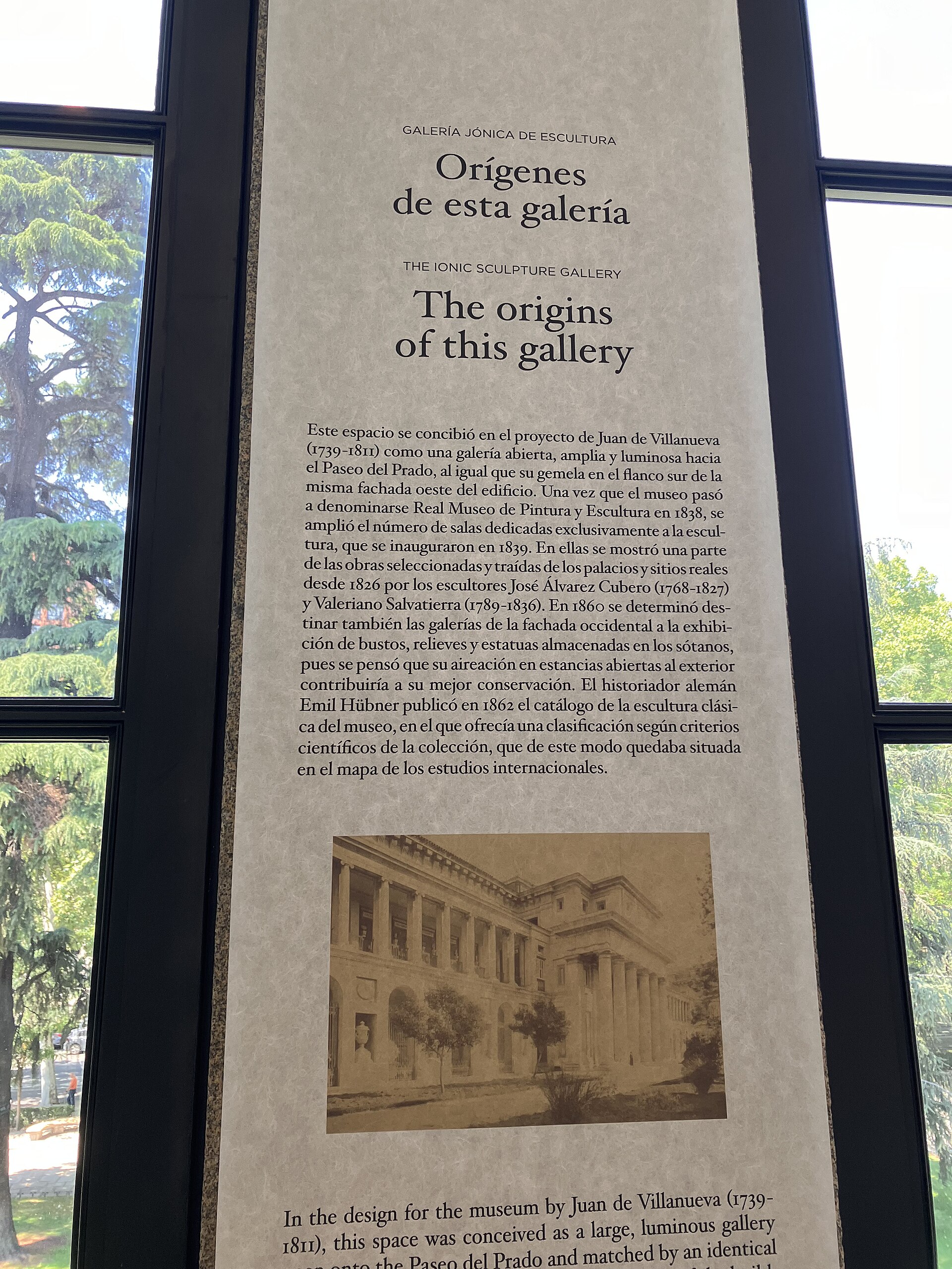 The Ionic sculpture gallery of the Museo del Prado in Madrid