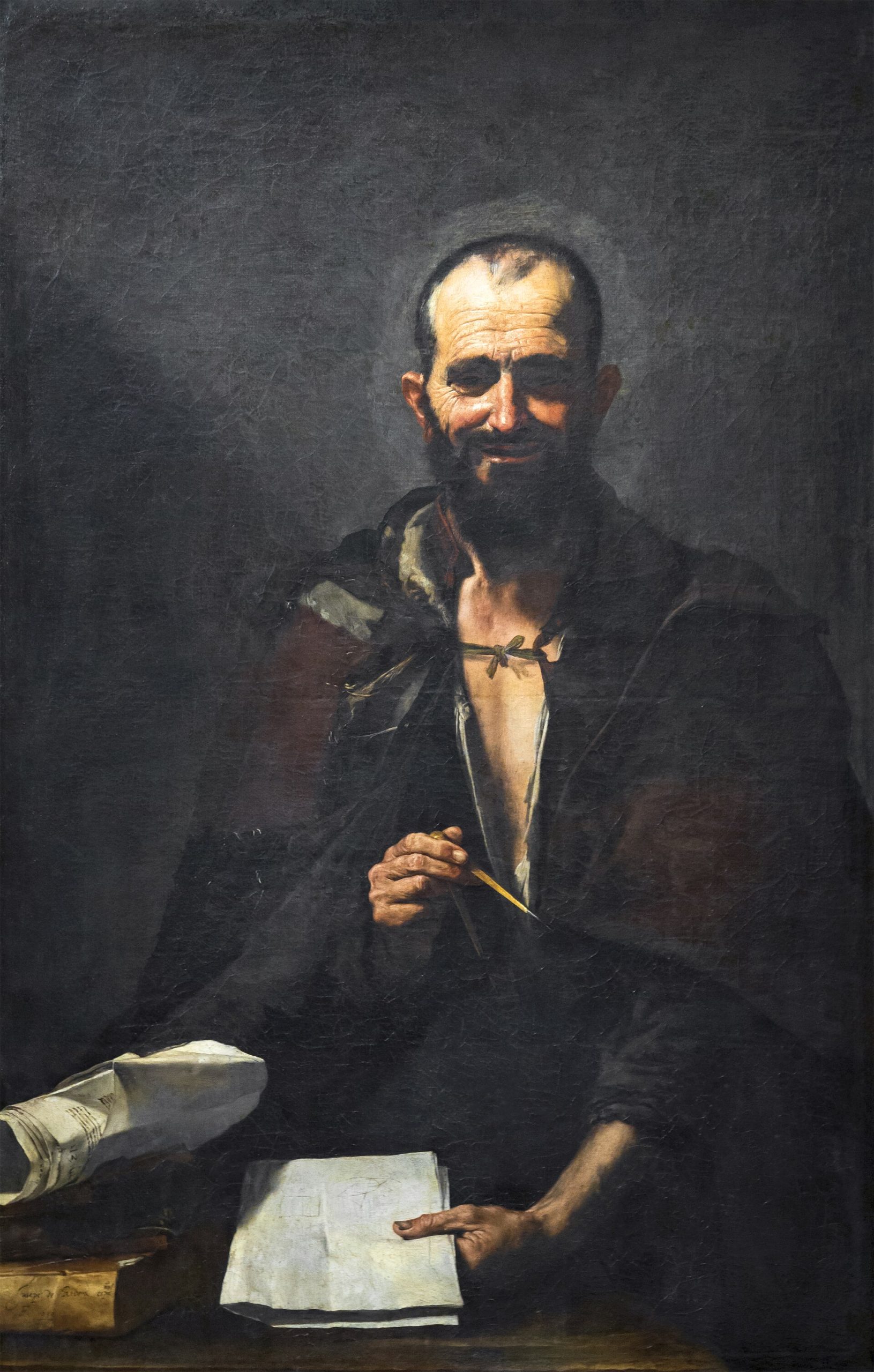 Jusepe de Ribera's 1630 painting of Democritus, in the Museo Nacional del Prado, Madrid