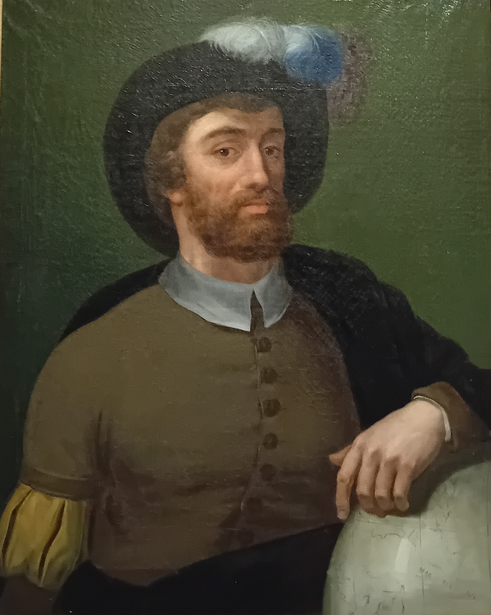 Painted portrait of Juan Sebastián Elcano in the Museo Naval de Madrid