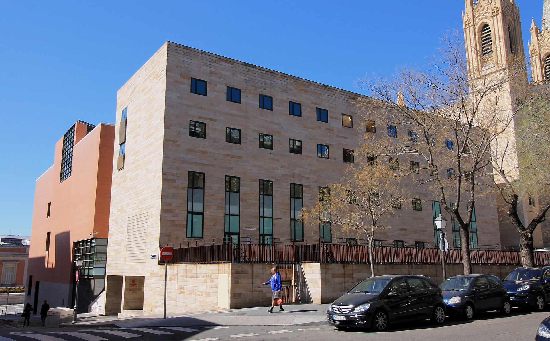 Façade of the Museo del Prado extension in Madrid