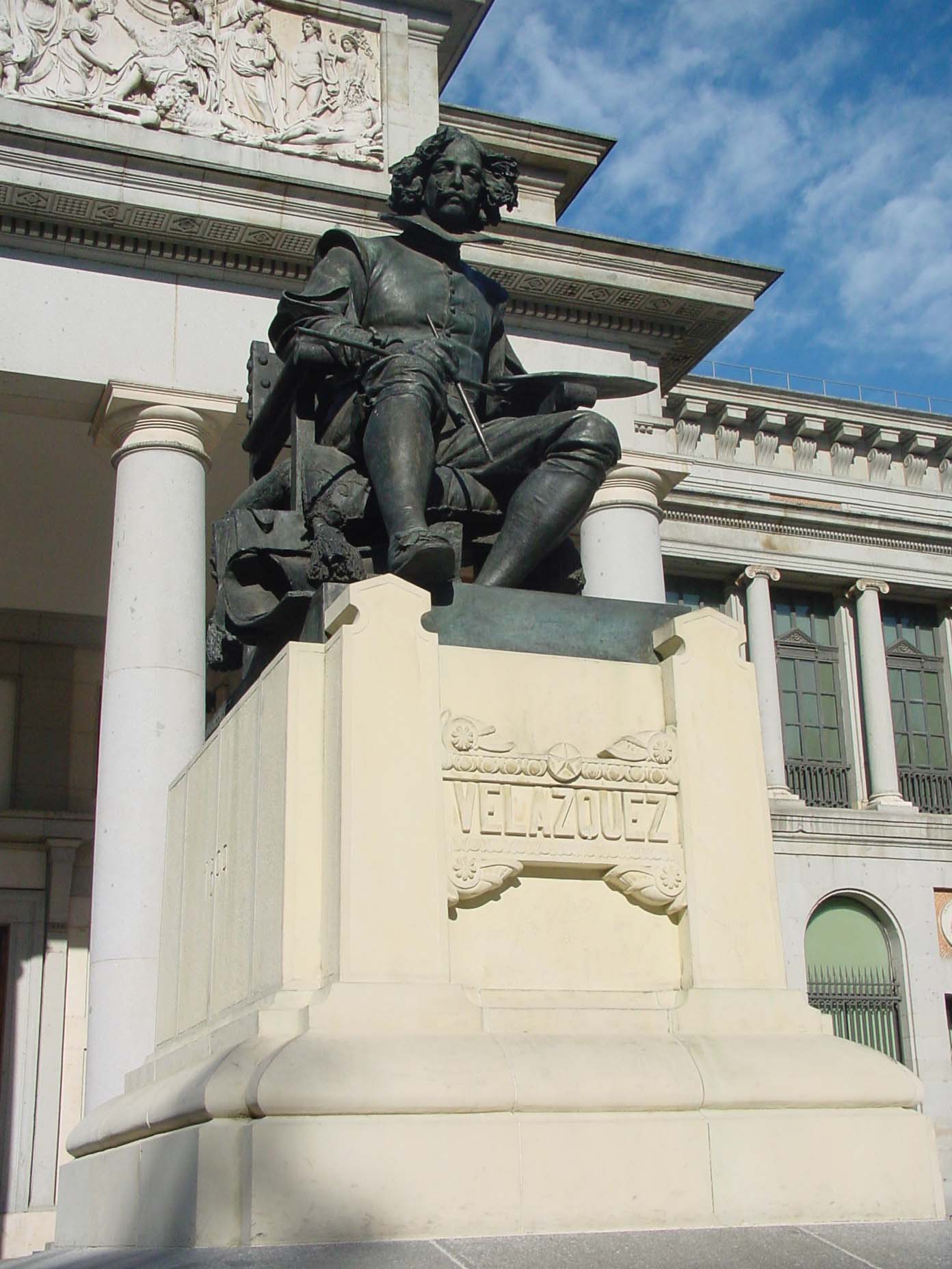 Statue of Velázquez at the entrance to the Museo del Prado in Madrid