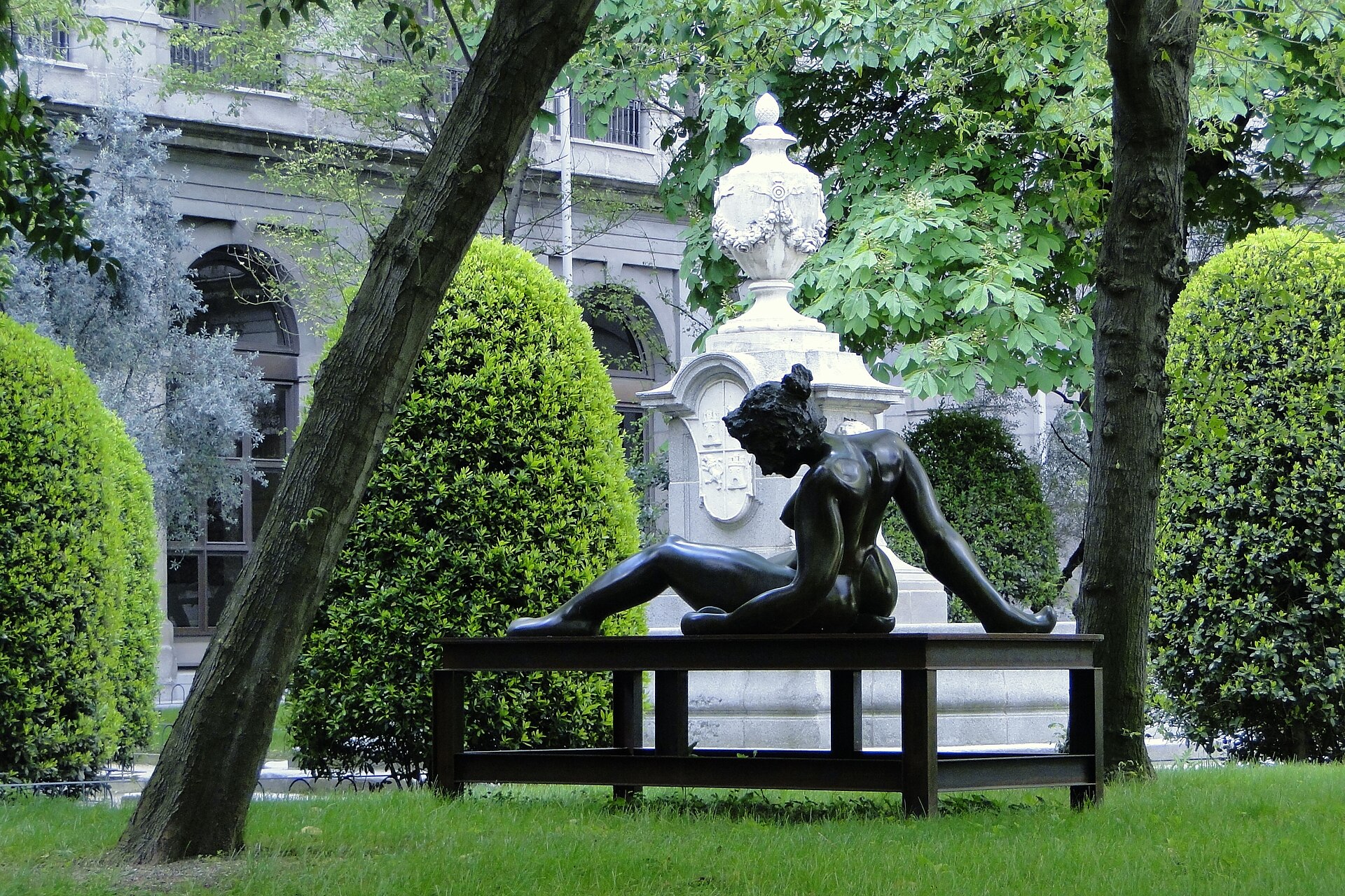 Garden of Museo Reina Sofia Madrid Spain